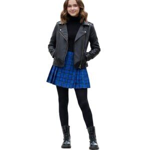 Wild Fable Skirt Plaid Mini Pleated Grunge Collegiate Skater Schoolgirl, Large